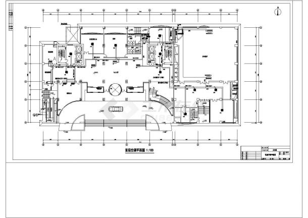 办公楼设计_某高层办公楼多联机系统平面设计cad施工图纸-图二