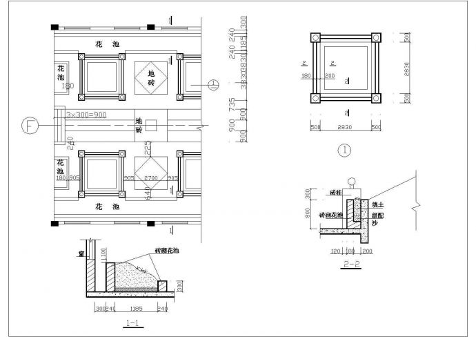 某屋顶花园施工图设计CAD参考图_图1