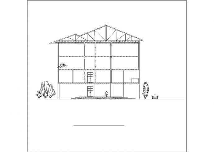 某地区现代休闲中心建筑方案完整设计施工CAD图纸_图1
