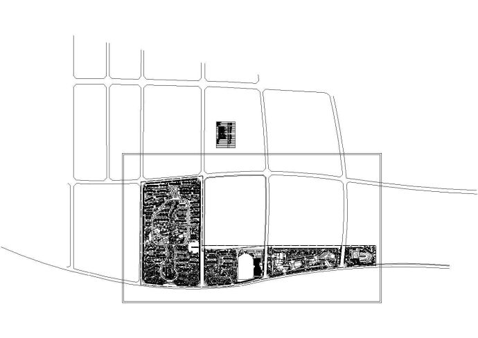 征地面积589280平米综合小区规划总平面CAD图_图1