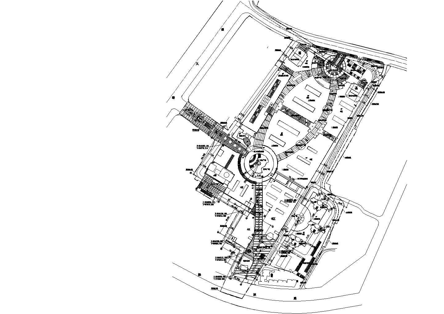 某地区现代商城建筑方案完整设计施工CAD图纸