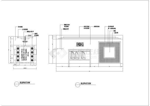 某地区现代中餐厅建筑方案完整设计施工CAD图纸-图二