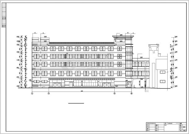 某地区现代商贸综合楼建筑方案设计施工CAD图纸-图二