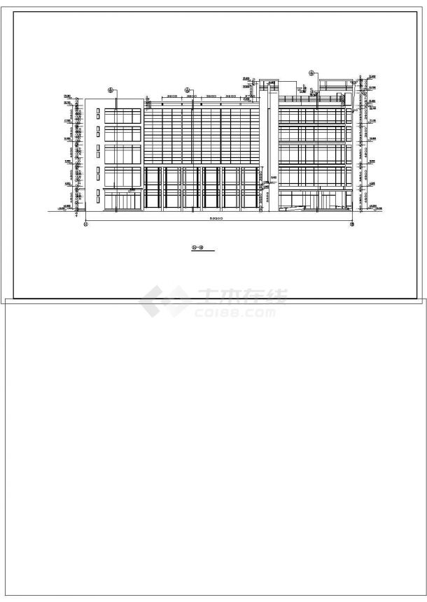 某地区现代商贸综合楼建筑方案全套设计施工CAD图纸-图二
