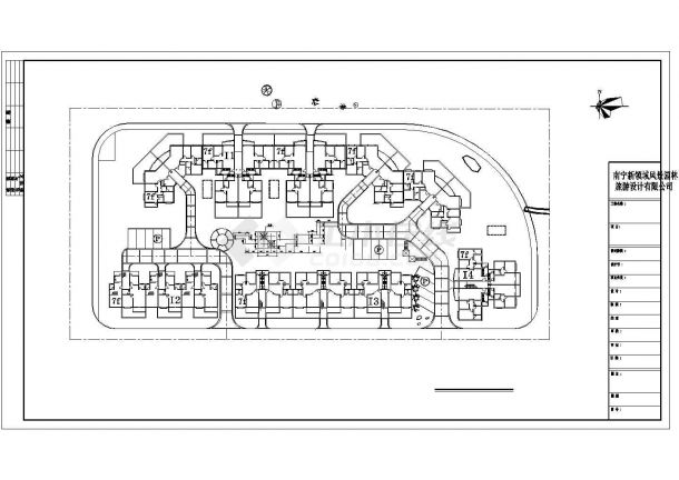某地区高级小区方案设计施工CAD图纸-图二