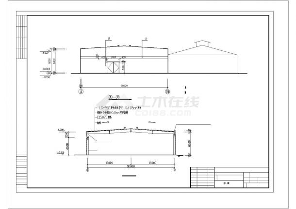 厂房设计_钢结构厂房CAD图纸-图一