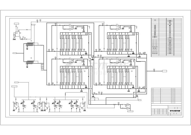 锅炉补给水超滤处理系统CAD图纸设计-图一