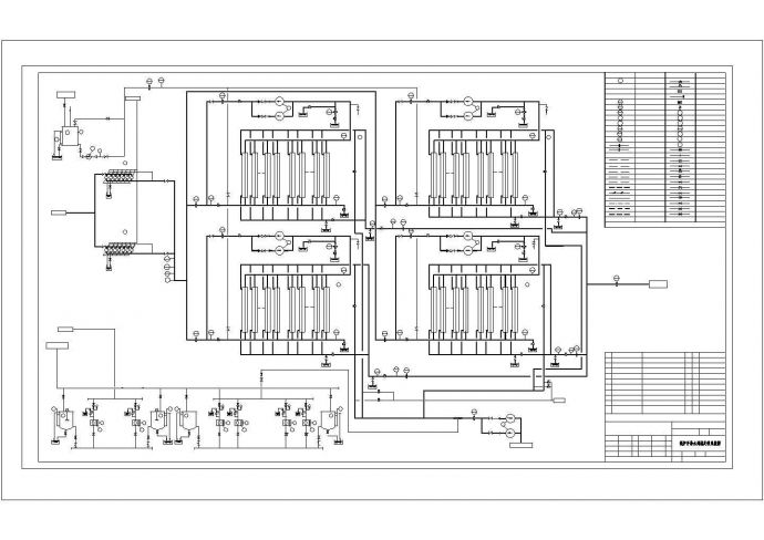 锅炉补给水超滤处理系统CAD图纸设计_图1