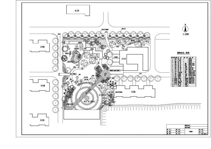 某地区小区园林景观方案规划设计施工CAD图纸_图1