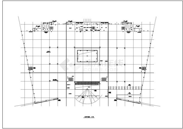 武汉市某商业街1万平米2层框架结构百货商场建筑设计CAD图纸-图一
