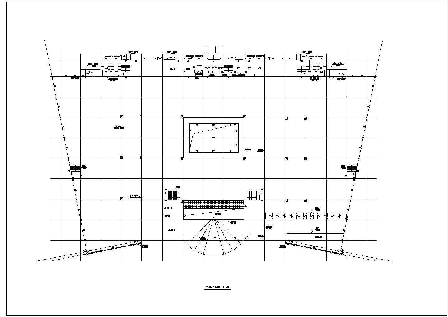 武汉市某商业街1万平米2层框架结构百货商场建筑设计CAD图纸