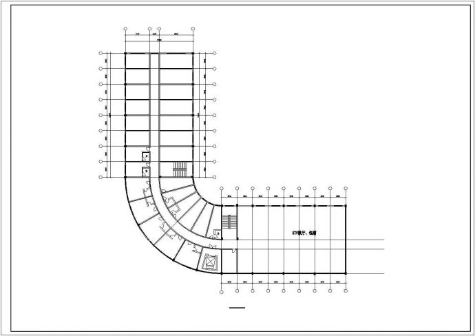 1.8万平米两栋五层框架结构坡地休闲酒店建筑设计CAD图纸_图1