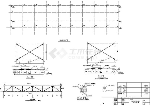 钢管框架结构建筑平面详图-图二