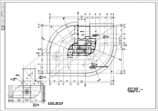 1.5万平米13层框架结构星级酒店建筑设计CAD图纸（含地下室层）-图一