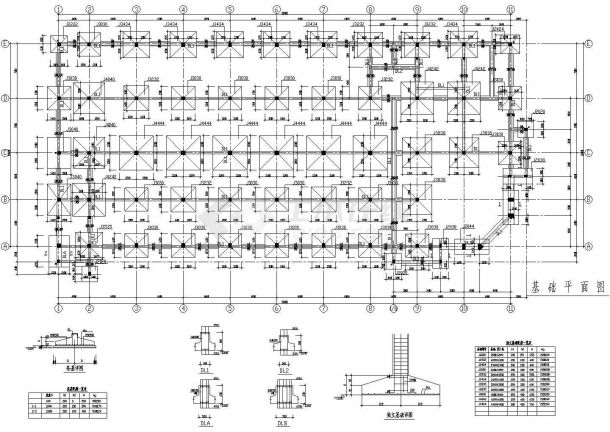 某三层框架办公楼建筑结构全套设计cad施工图-图一