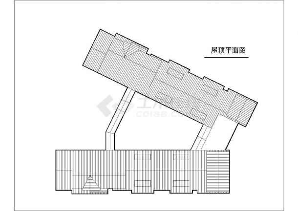 南京玄武南路4层框架结构商务酒店平面布置设计CAD图纸-图一