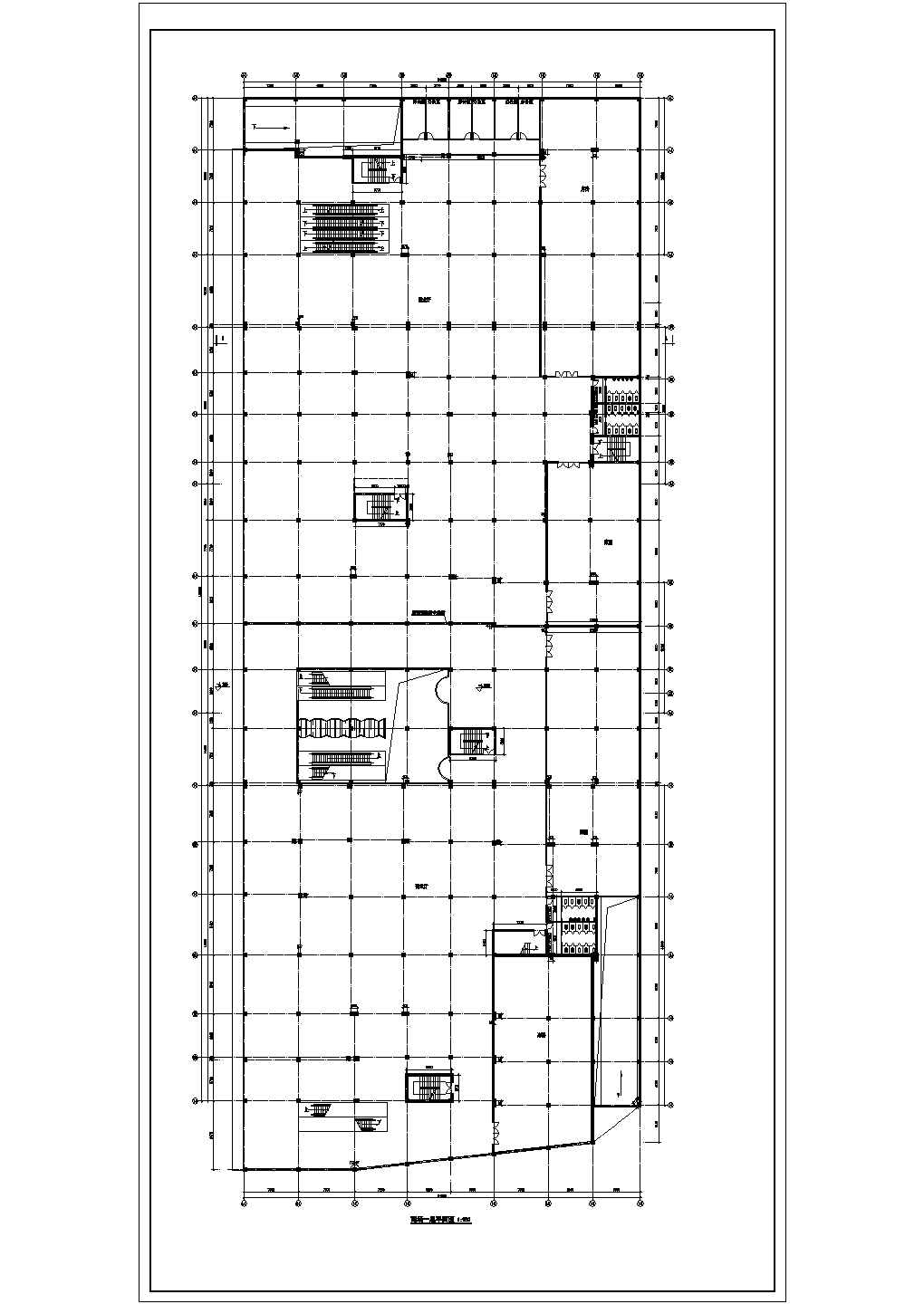 4层框架结构百货商场建筑设计CAD图纸（含地下2层车库/2套方案）