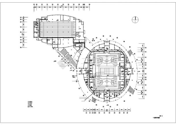 二层体育馆游泳馆电气设计施工图-图二