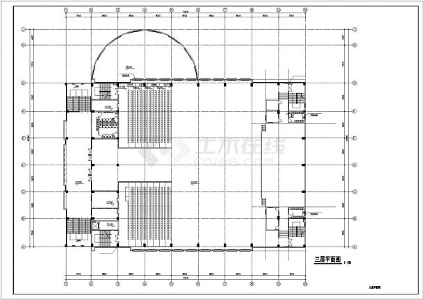 中学体育馆多联机空调工程设计施工CAD图纸-图一