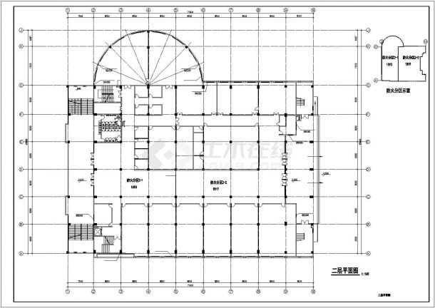 中学体育馆多联机空调工程设计施工CAD图纸-图二