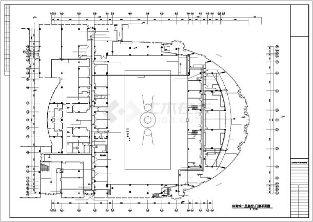 宜兴市体育馆弱电基础平面布置参考图-图二