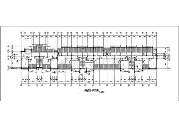 6层框混结构商住楼平面设计CAD图纸（含阁楼层和夹层/底层商铺）-图二