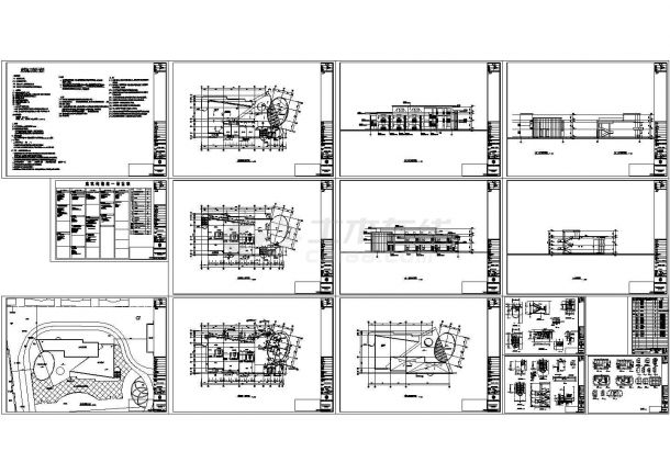 某地三层幼儿园建筑设计CAD施工图，15张图纸-图一
