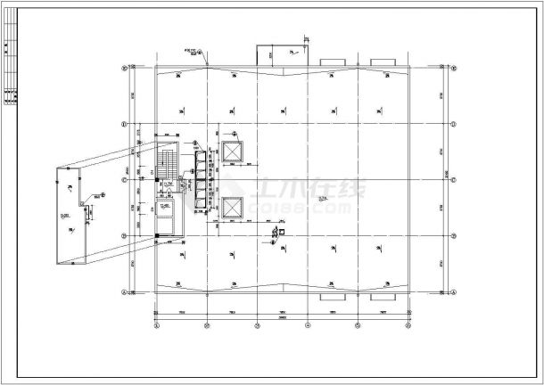 4300平米3层框架结构学生食堂建筑设计CAD图纸（含地下室层）-图一