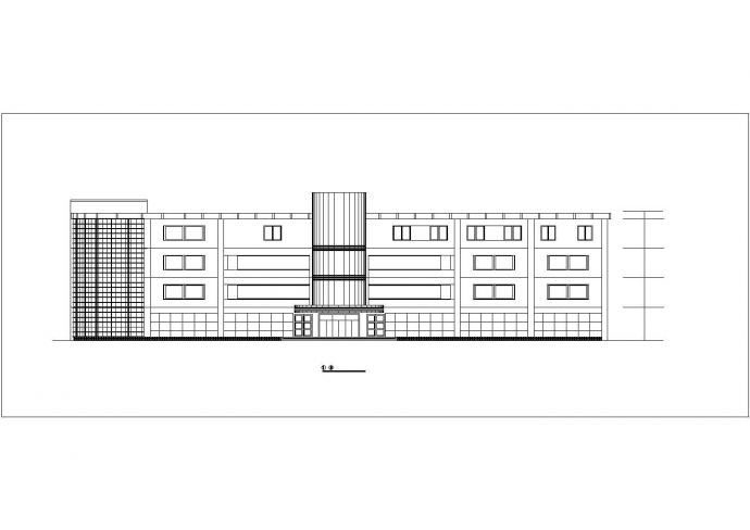 海口市某商业街1万平米3层框架结构百货商场建筑设计CAD图纸_图1