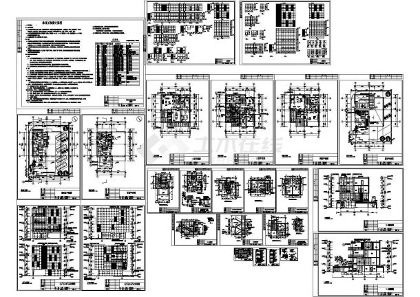 ....别墅全套建施图（含2张效果图）-图二