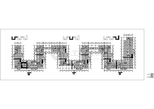 地上六层框架结构住宅楼结构施工图CAD-图二