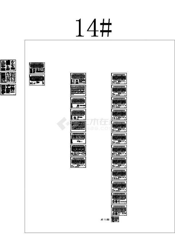 28层剪力墙结构高层住宅楼结构施工图CAD-图一
