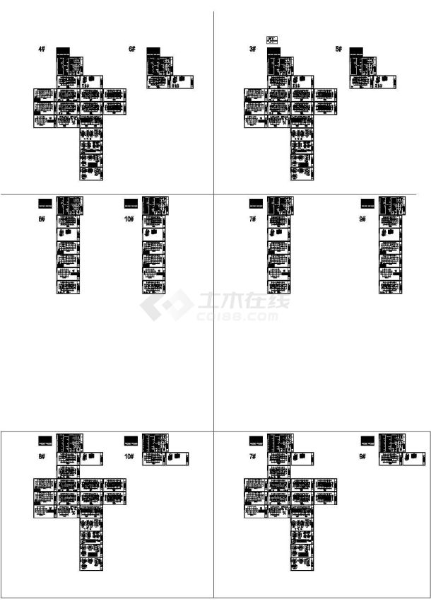 十栋地上三层框架结构沿街商铺结构施工图-图二