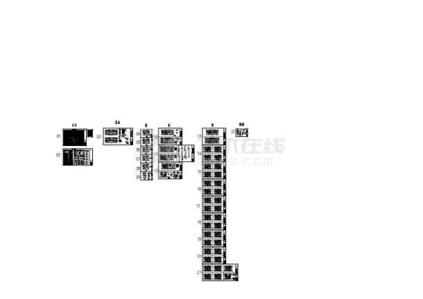 地上34层剪力墙结构住宅楼结构施工CAD图-图一