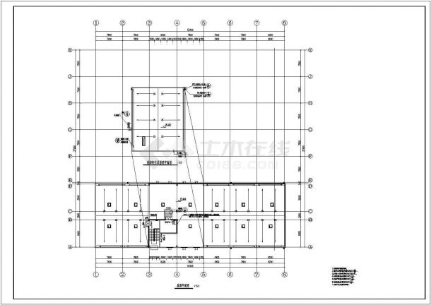 某5层钢框架结构综合楼设计方案CAD图纸-图一