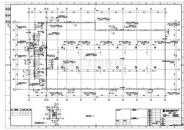 某单层门式刚架结构商场设计方案CAD图纸-图二