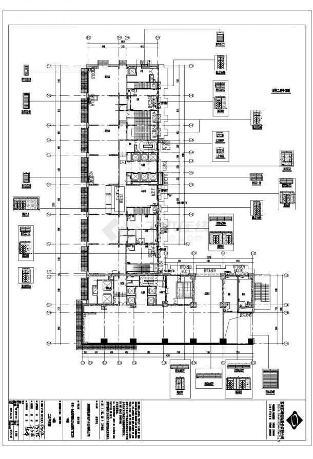 某地块一号楼幕墙门窗施工cad图纸-图一