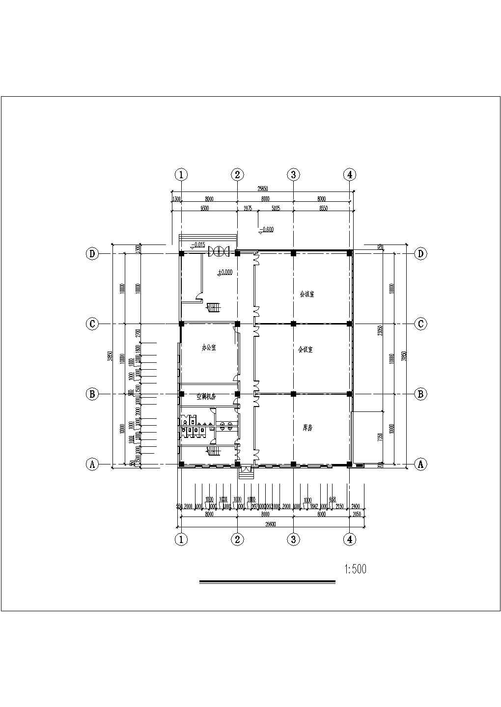 某能源中心办公楼设计方案CAD图纸