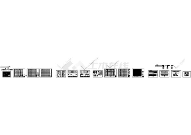 厂房设计_多连跨钢筋混凝土框架厂房结构cad施工图-图二