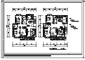 某住宅户型规划设计cad图，共七张_图1