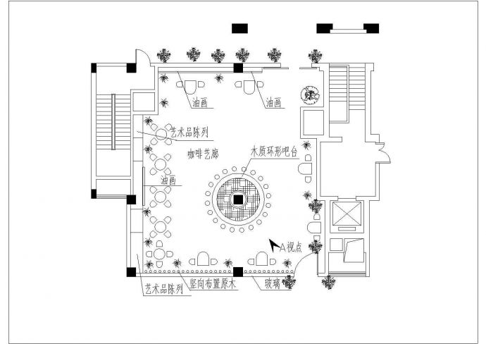 沈阳市某商业街2层框架结构百货商场平面设计CAD图纸_图1