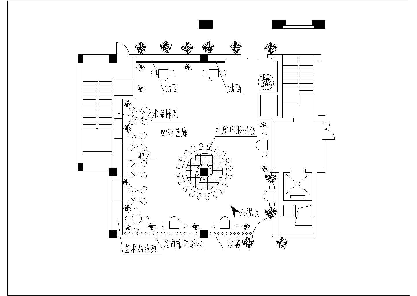 沈阳市某商业街2层框架结构百货商场平面设计CAD图纸