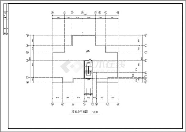 如东县某集资房建筑施工设计CAD图纸-图二