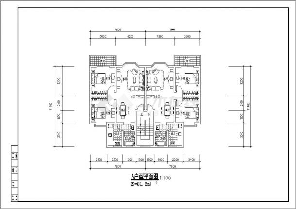 万科朗园正小区全套建筑户型CAD图纸-图一