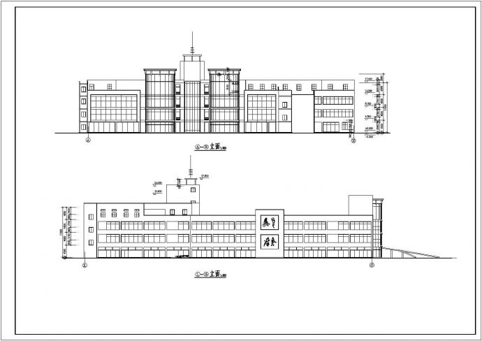 1.4万平米4层框架结构现代化商场建筑设计CAD图纸_图1