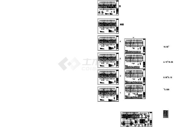 办公楼设计_地上四层混凝土框架结构办公楼楼结构施工图，16张图纸-图一