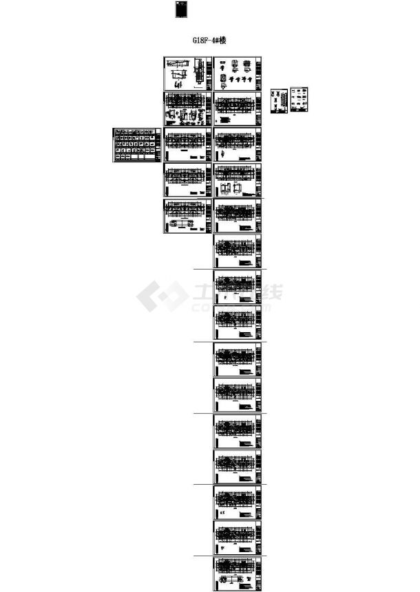 地上19层剪力墙结构A级高度住宅楼结构施工图，24张图纸-图二