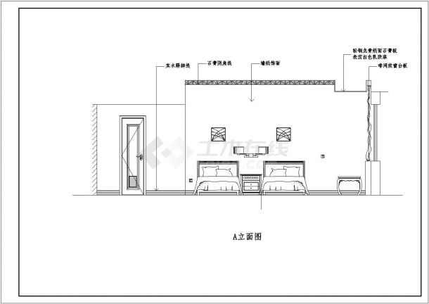 东恒盛国际酒店式公寓建筑施工CAD图纸-图一