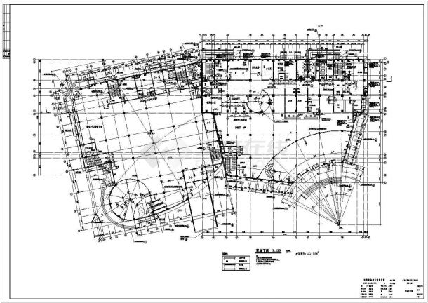 扬州市苏州路开原酒店建筑全套施工设计CAD图纸-图二