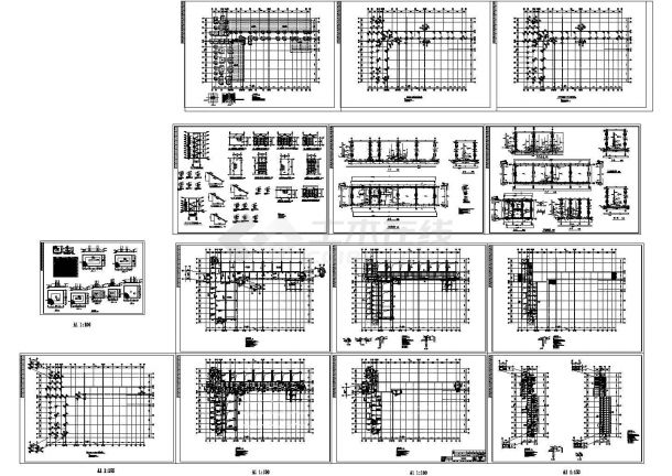 某3层废水处理车间混凝土结构施工图-图一